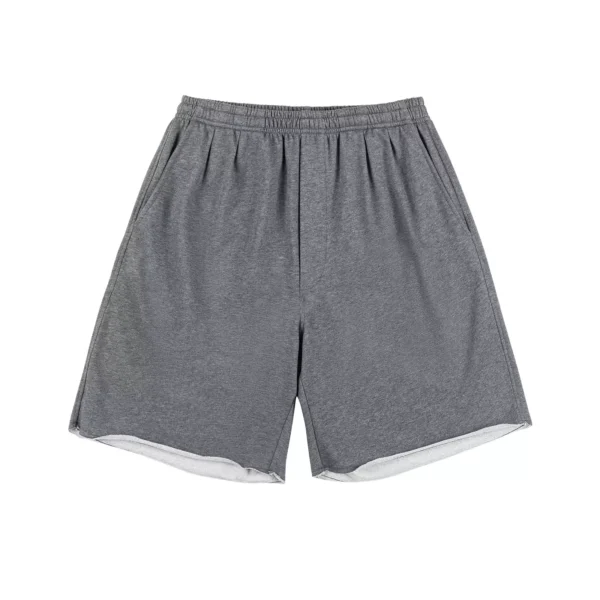 Basic Japanese-style relaxed-fit cuffed athletic shorts