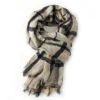 Men's Plaid Cotton Linen Scarf