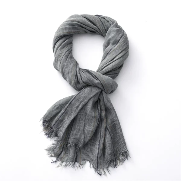 Men's Washed Vintage Cotton Linen Scarf