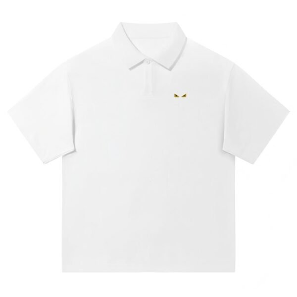 Minimalist Devil Logo Casual Polo Shirt