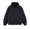 Washed Vintage Quilted Hooded Cotton Coat