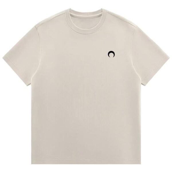 Crescent Moon Embroidered Minimalist T-Shirt