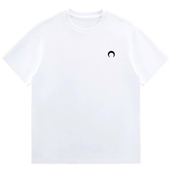 Crescent Moon Embroidered Minimalist T-Shirt