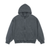 Men's Washed Zip Up Hooded Jacket