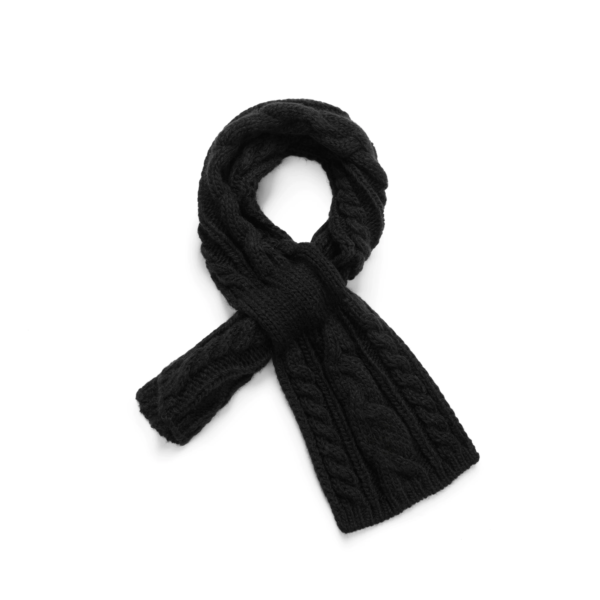 Vintage Cable Knit Embroidered Men's Scarf