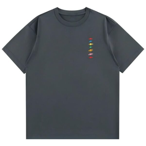 Creative Seven-Star Embroidered Short-Sleeve Shirt