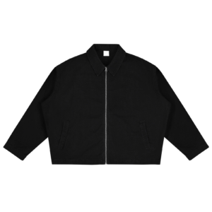 Men's Washed Twill Lapel Zipper Work Jacket