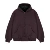 Washed Vintage Quilted Hooded Cotton Coat