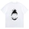 Dark-Style Shark Print Short-Sleeve T-Shirt