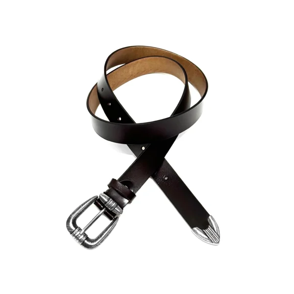 Men's Vintage Carved Cowhide Belt