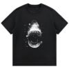 Dark-Style Shark Print Short-Sleeve T-Shirt