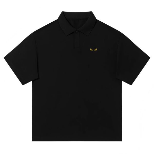 Minimalist Devil Logo Casual Polo Shirt